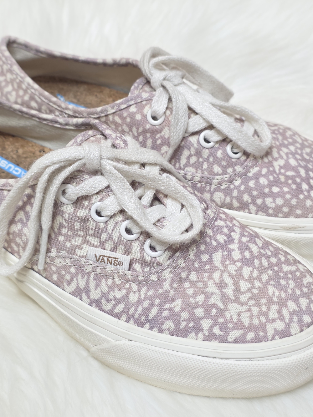 Vans Women's Lavender Speckle Authentic Lace-Up Sneakers, Size 7